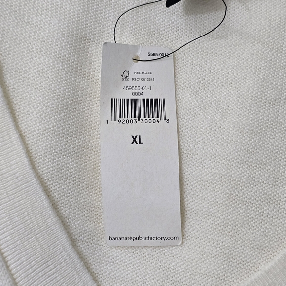 Banana Republic Sweater Vest‎ Ivory Layered Chiffon Women XL - Picture 3 of 4